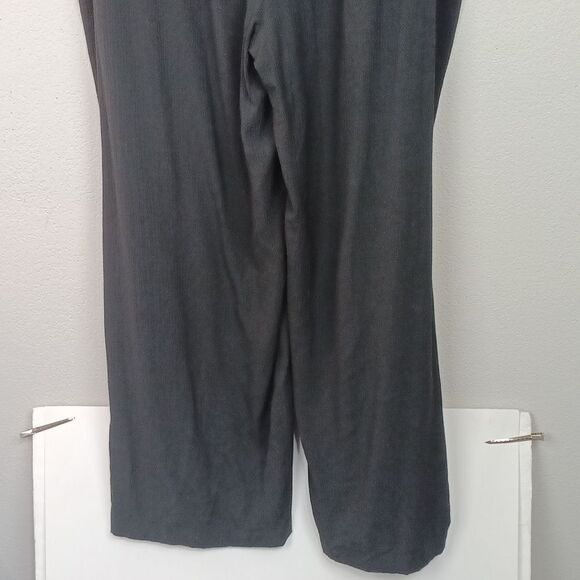 Calvin Klein Womens Black High Waist Wide Leg Pants Pockets sz 1X - Picture 10 of 13